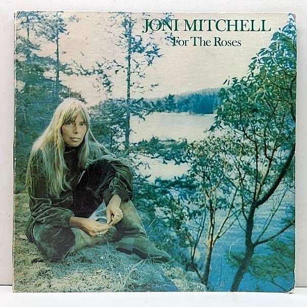 レコードメイン画像：レアな美盤!! Cut無し 初版 白ラベ USオリジナル JONI MITCHELL For The Roses ('72 Asylum) 移籍第一弾 ジョニ・ミッチェル／バラにおくる