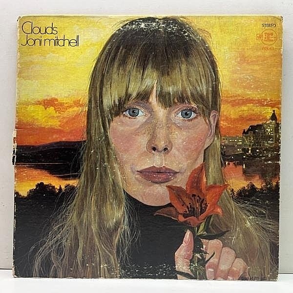 レコードメイン画像：レア!無修正ジャケット! 初版 2色ラベル US 完全オリジナル JONI MITCHELL Clouds ('69 Reprise) ジョニ・ミッチェル 青春の光と影 LP