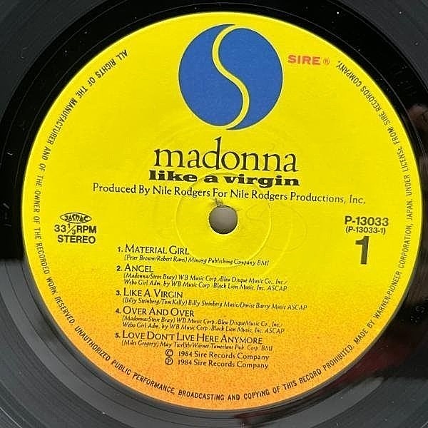 Madonna – Like A Virgin – Vinyl (LP, Album + 3 more), 1987