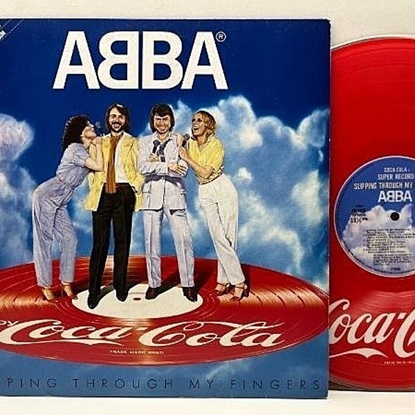 レコードメイン画像：良好!! 非売品・コカコーラSUPER RECORD ピクチャーヴァイナル仕様 ABBA Slipping Through My Fingers アバ 懸賞・販促用ベスト LP