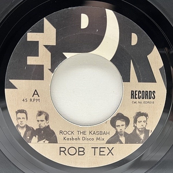 レコードメイン画像：【マイルドな口当たりのフロアキラー】良好!! 7インチ ROB TEX Rock The Kasbah (EDR015) THE CLASH 名曲 ディスコ／DUBリミックス 45RPM.