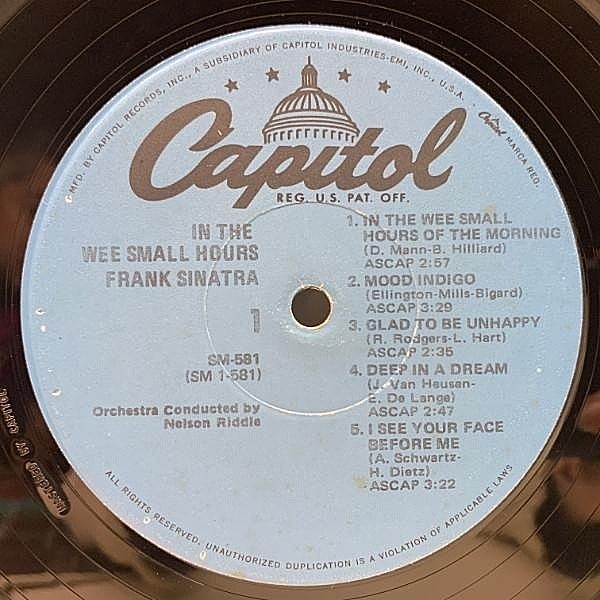 スーパーセール 目玉商品 Hours Small Wee The In / SINATRA FRANK (LP) Capitol / 洋楽