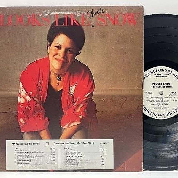 レコードメイン画像：白プロモ 美盤!! 初版 PC規格 USオリジナル PHOEBE SNOW It Looks Like Snow ('76 Columbia) 専用インナー 完品 SNOOP DOGGネタ LP