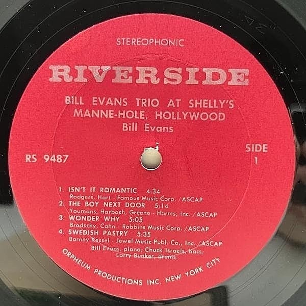 激安/新作 Manne-Hole Shelly's At / EVANS BILL (LP) Riverside / 洋楽