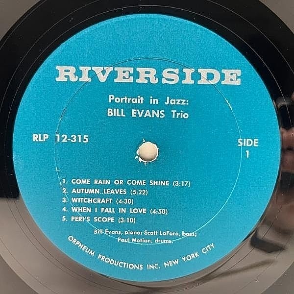 BILL EVANS / Portrait In Jazz (LP) / Riverside | WAXPEND RECORDS