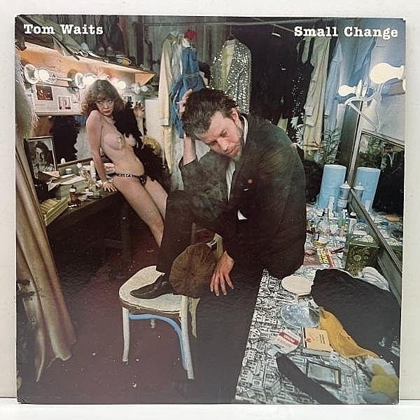 レコードメイン画像：Cut無し!美品! 初版 7E規格 雲ラベ USオリジナル TOM WAITS Small Change ('76 Asylum) 感動の名曲 Tom Traubert's Blues w/ SHELLY MANNE