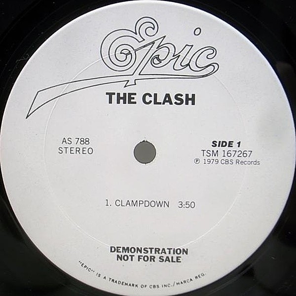 レコードメイン画像：プロモ・オンリー レア・シングル 10 オリジナル CLASH Clampdown (Epic AS 788) Brand New Cadillac, Spanish Bombs / PROMO ONLY