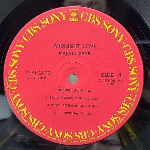 MARVIN GAYE / Midnight Love (LP) / CBS・Sony | WAXPEND RECORDS