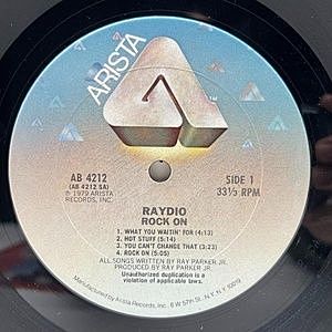 RAYDIO / Rock On (LP) / Arista | WAXPEND RECORDS