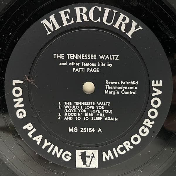 PATTI PAGE / Tennessee Waltz (10) / Mercury | WAXPEND RECORDS
