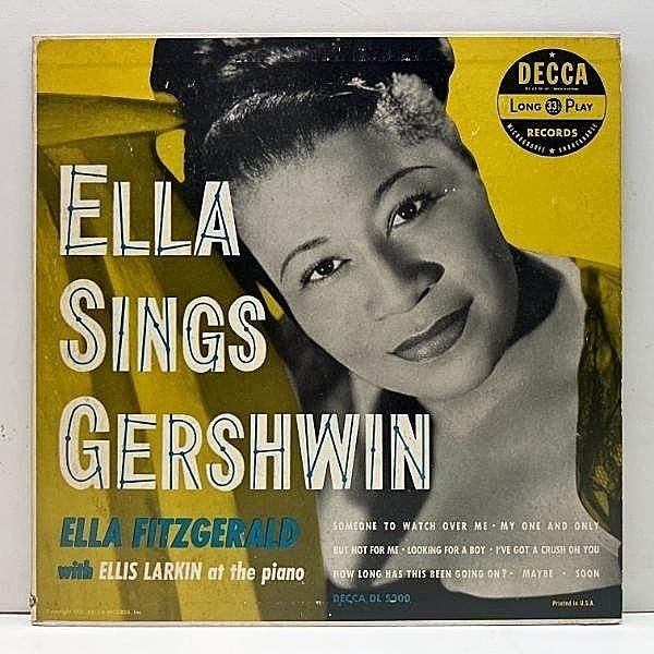 レコードメイン画像：Rare!!【'51年 10インチ 原盤】USオリジナル FLAT 黒金ラージ ELLA FITZGERALD Ella Sings Gershwin (Decca DL 5300) w/ Ellis Larkins