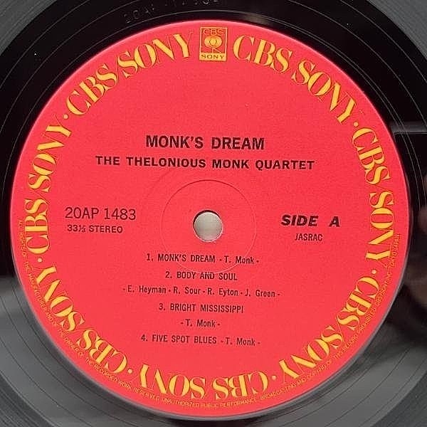 THELONIOUS MONK / Monk's Dream (LP) / CBS・Sony | WAXPEND