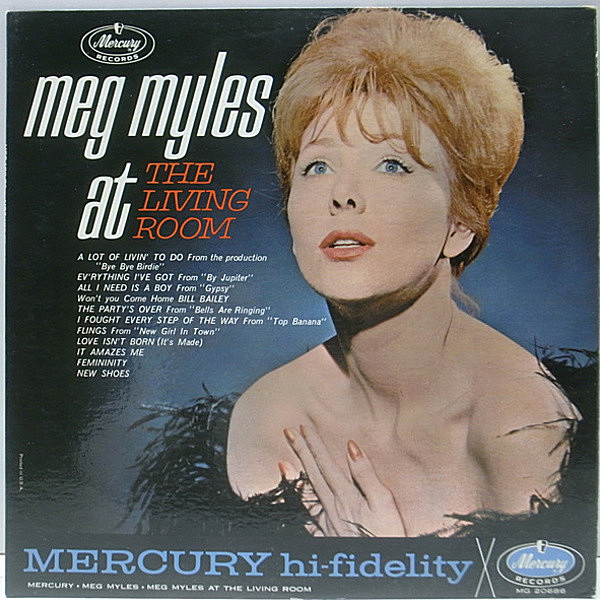 レコードメイン画像：良品!! 黒ラベ MONO両溝 オリジナル MEG MYLES At The Living Room ('63 Mercury) NYクラブ LIVING ROOM でのライヴ録音