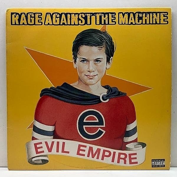 レコードメイン画像：希少 良好品!! USオリジナル 初版 E規格 RAGE AGAINST THE MACHINE Evil Empire ('96 Epic) 手書きマト両面1B 名曲 Bulls on Parade ほか