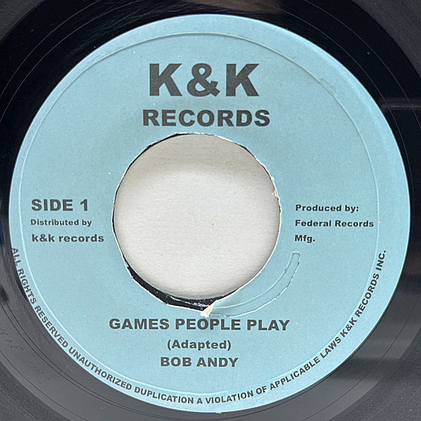 BOB ANDY / JOHN HOLT / PARAGONS / Games People Play