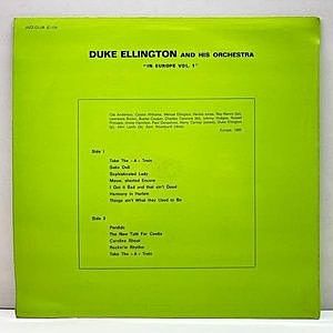 DUKE ELLINGTON / In Europe Vol. 1 (LP) / Jazz Club | WAXPEND