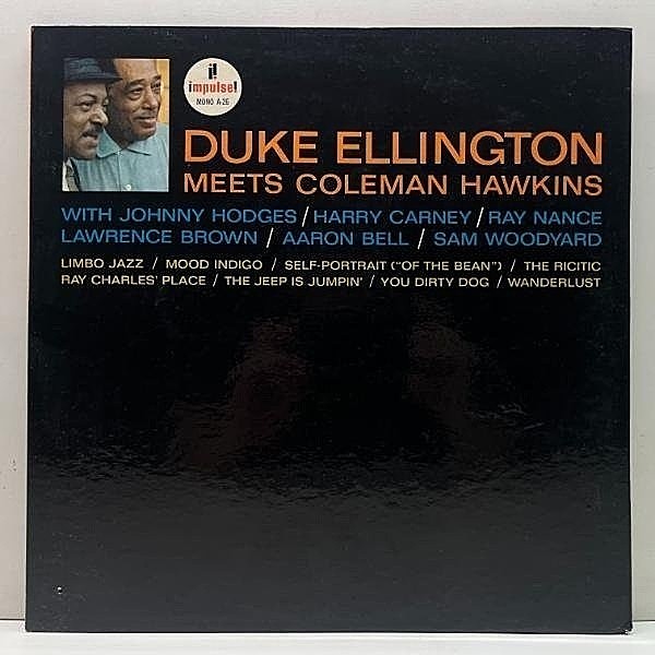 レコードメイン画像：良好!! MONO 橙ラベ VANGELDER刻印 USオリジナル DUKE ELLINGTON Meets COLEMAN HAWKINS (Impulse A-26) w/ Johnny Hodges, Harry Carney