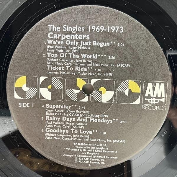 CARPENTERS / Singles 1969-1973 (LP) / A&M | WAXPEND RECORDS