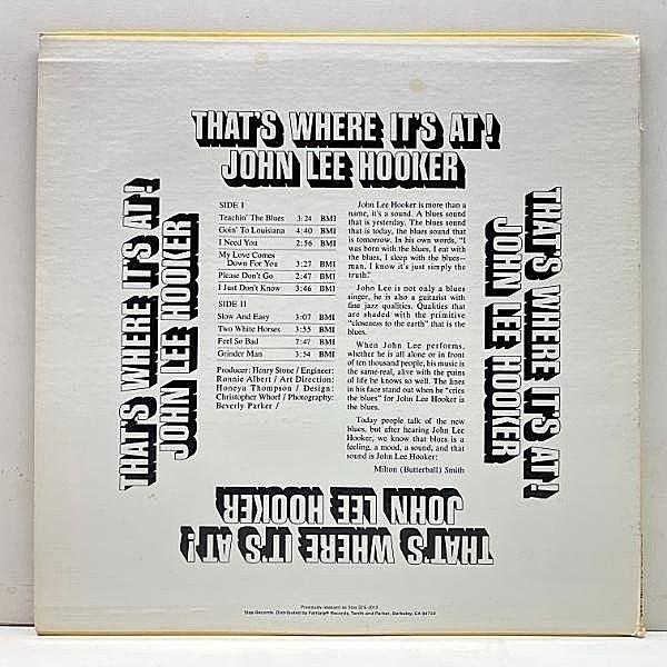 JOHN LEE HOOKER / That's Where It's At (LP) / Stax | WAXPEND