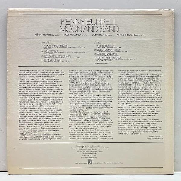 KENNY BURRELL / Moon And Sand (LP) / Concord Jazz | WAXPEND