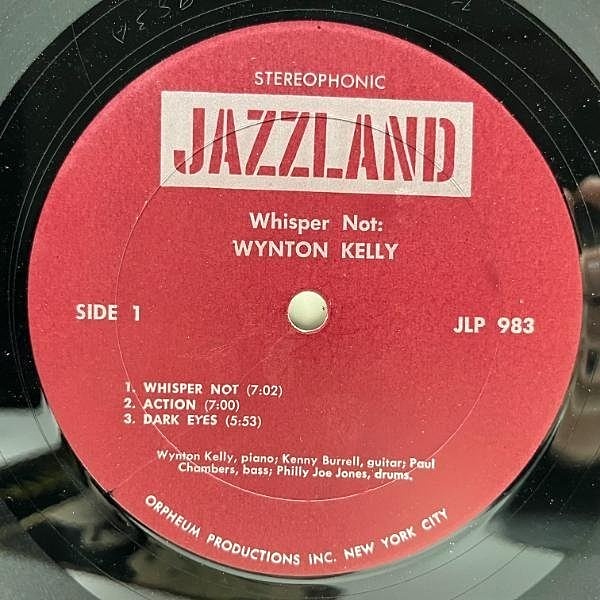 WYNTON KELLY / Whisper Not (LP) / Jazzland | WAXPEND RECORDS