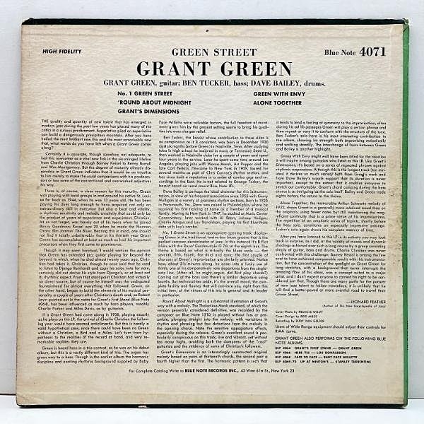 ソリッド／グラント・グリーン Green Street : Grant Green | HMV&BOOKS online - TOCJ-4071