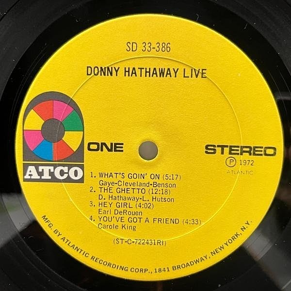 DONNY HATHAWAY / Live (LP) / ATCO | WAXPEND RECORDS