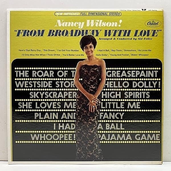 レコードメイン画像：Cut無し!良好! 初版 虹リム USオリジナル NANCY WILSON From Broadway With Love ('66 Capitol) ナンシー・ウィルソン arr. Sid Feller