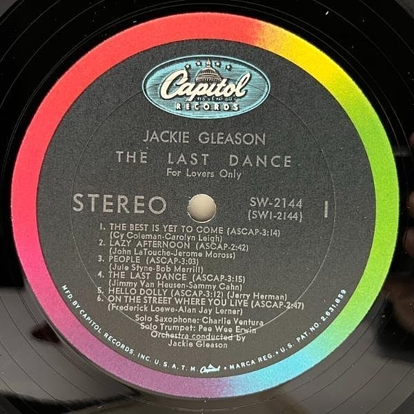 JACKIE GLEASON / The Last DanceFor Lovers Only (LP