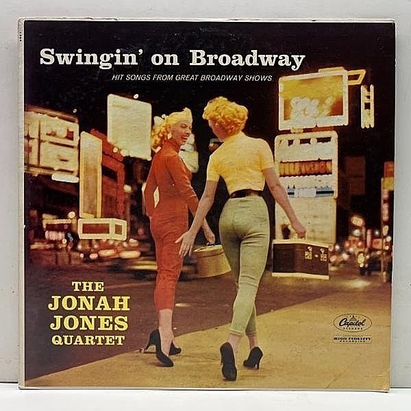 レコードメイン画像：良好盤!! MONO 1st ターコイズ USオリジナル JONAH JONES Swingin' On Broadway ('58 Capitol T 963) 中間派～スウィング好盤・人気作
