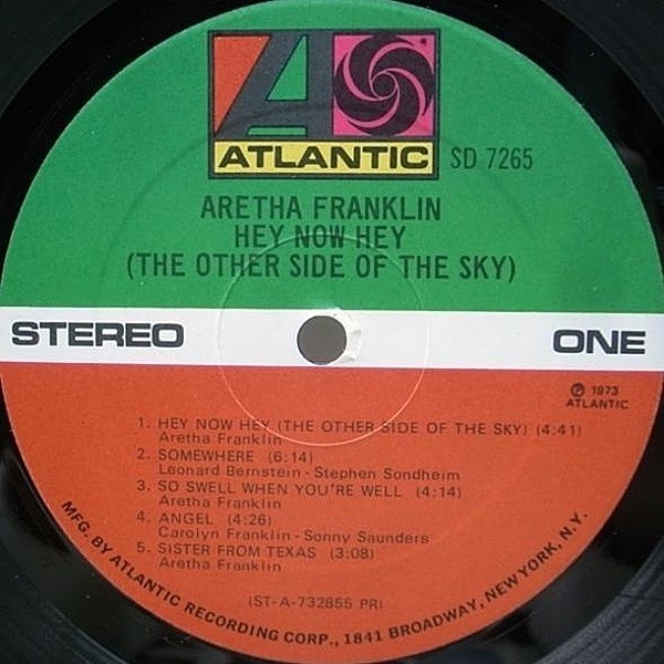 ARETHA FRANKLIN / Hey Now Hey (The Other Side Of The Sky