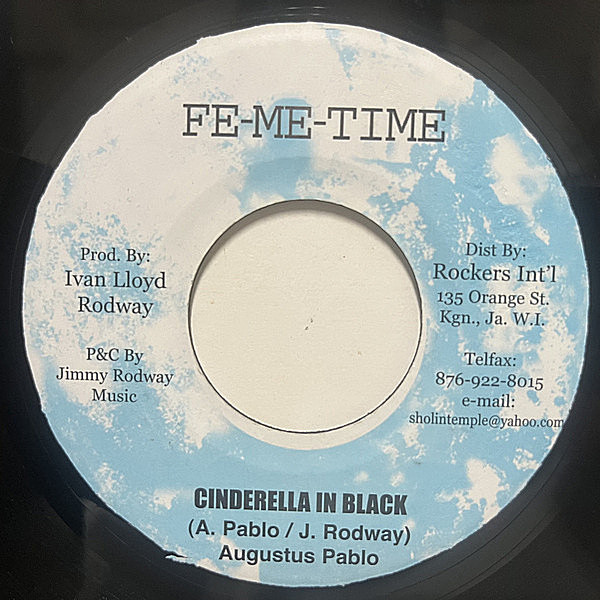 レコードメイン画像：【オルガン噴出するJAMAICANインスト】美盤!! JAプレス 7インチ AUGUSTUS PABLO Cinderella In Black (Fe-Me-Time) ERROL DUNKLEY 45RPM.