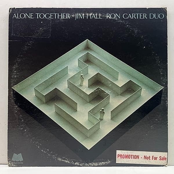 レコードメイン画像：プロモ USオリジナル JIM HALL / RON CARTER DUO Alone Together ('73 Milestone) ジム・ホール＆ロン・カーター 異色の変則デュオ