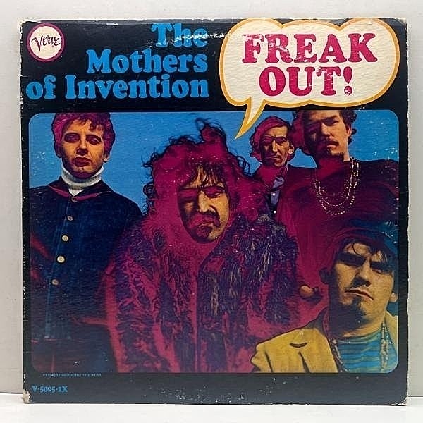 レコードメイン画像：美再生!! MONO 初回オンリー マップ印刷 青ラベ USオリジナル THE MOTHERS OF INVENTION Freak Out [FRANK ZAPPA] 地図 1st MAP COVER