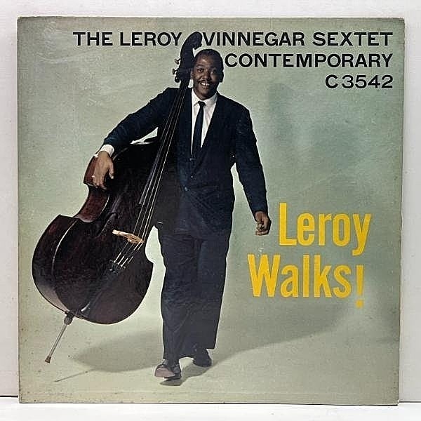 レコードメイン画像：美盤!! USオリジナル MONO 深溝 LEROY VINNEGAR Leroy Walks! (Contemporary C 3542) w/ CARL PERKINS, TEDDY EDWARDS ほか