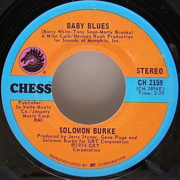 レコードメイン画像：スウィート・クラシック 7inch オリジナル SOLOMON BURKE Baby Blues / I'm Leaving On That Late Late Train