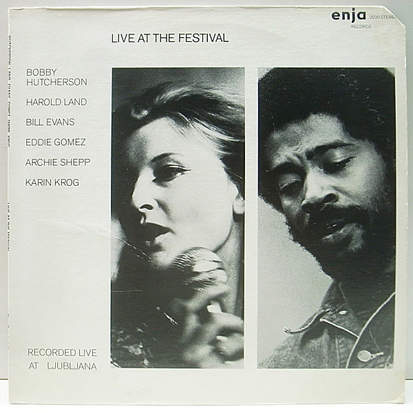 レコードメイン画像：美盤 オリジナル BILL EVANS / ARCHIE SHEPP / BOBBY HUTCHERSON / KARIN KROG - Live At The Festival ('73 Enja) ライヴ録音