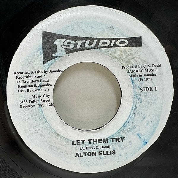 レコードメイン画像：Rare!!【至福の桃源郷ROCKSTEADY】JAプレス 7インチ ALTON ELLIS Let Them Try / A Fool (Studio One) ジャマイカンR&Bソウル 45RPM.