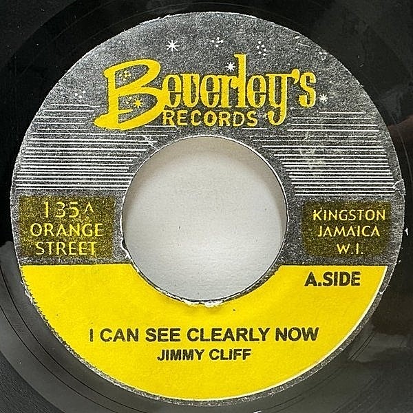 レコードメイン画像：良好!! JAプレス 7インチ JIMMY CLIFF I Can See Clearly Now (Beverley's) ジミー・クリフ 爽快ポジティヴなJONNY NASHカヴァー 45RPM.