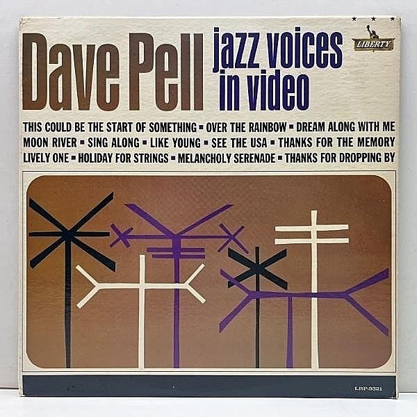レコードメイン画像：美品 MONO 虹ツヤ USオリジナル DAVE PELL Jazz Voices In Video ('63 Liberty LRP-3321) コーラスをフィーチャーしたモダンな好演