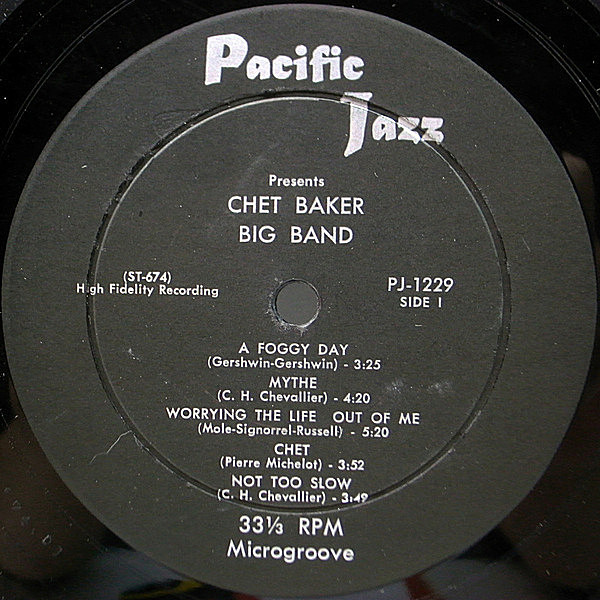CHET BAKER / Big Band (LP) / Pacific Jazz | WAXPEND RECORDS