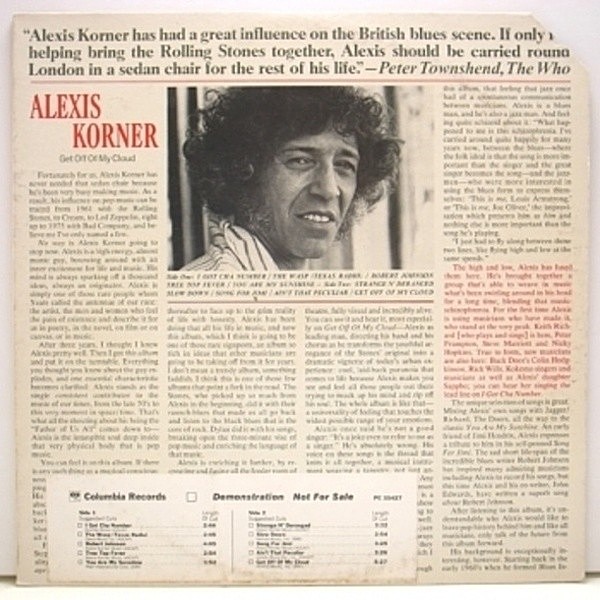 レコードメイン画像：珍盤! 白プロモ 極美盤 ALEXIS KORNER Get off.. ROLLING STONES