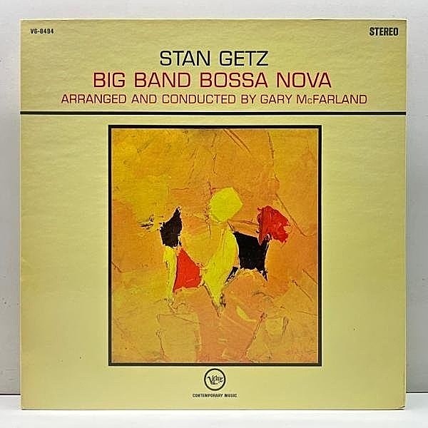レコードメイン画像：美品!! USオリジナル 深溝 GFコーティング STAN GETZ Big Band Bossa Nova ('62 Verve) w/ Gary McFarland, Jim Hall, Hank Jones ほか