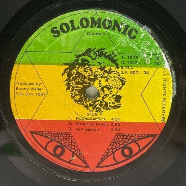 BUNNY WAILER / Dubd'sco Vol.1 (LP) / Solomonic | WAXPEND RECORDS