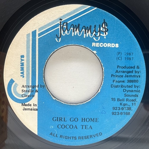 COCOA TEA LOVE SONG 7インチシングル 7” Cocoa Tea 86 Flood / Love Song none Big-G Production