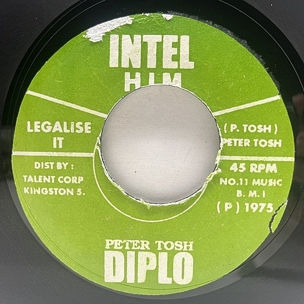ジャマイカ7” Peter Tosh Legalize It none Intel Diplo /00050 PETER TOSH / Legalize It (7) / Intel Diplo | WAXPEND RECORDS