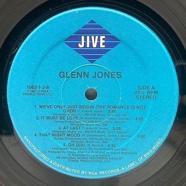 GLENN JONES / Same (LP) / Jive | WAXPEND RECORDS