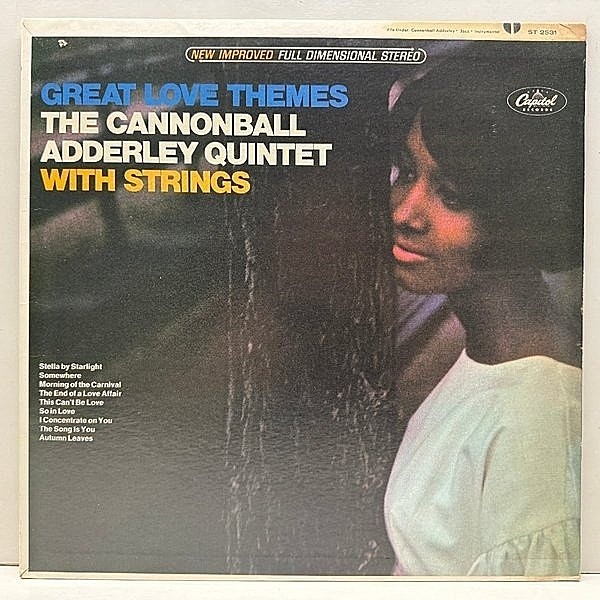 レコードメイン画像：【キャノンボールのもう１つの枯葉】良好!! USオリジナル 虹ラベ CANNONBALL ADDERLEY Great Love Themes ('66 Capitol) w/ Joe Zawinul