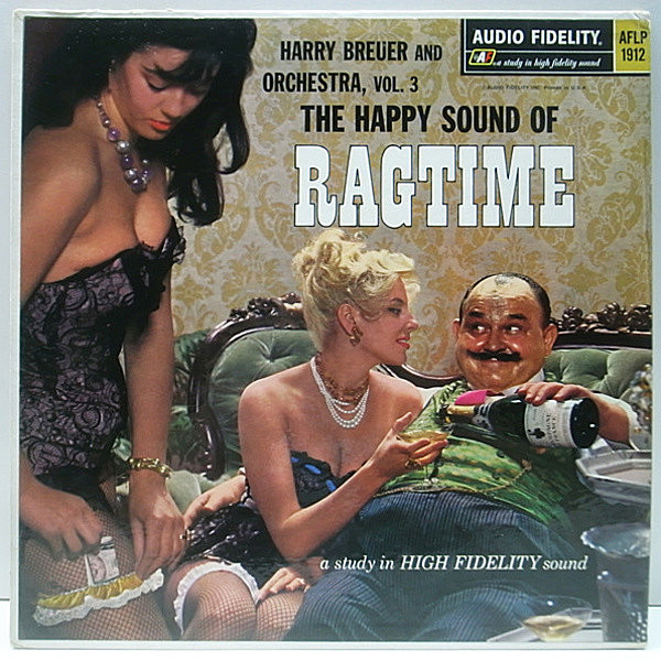 レコードメイン画像：美品 深溝 MONO オリジナル HARRY BREUER The Happy Sound Of Ragtime ('60 Audio Fidelity) 美女ジャケ / スウィンギー モンド集!!