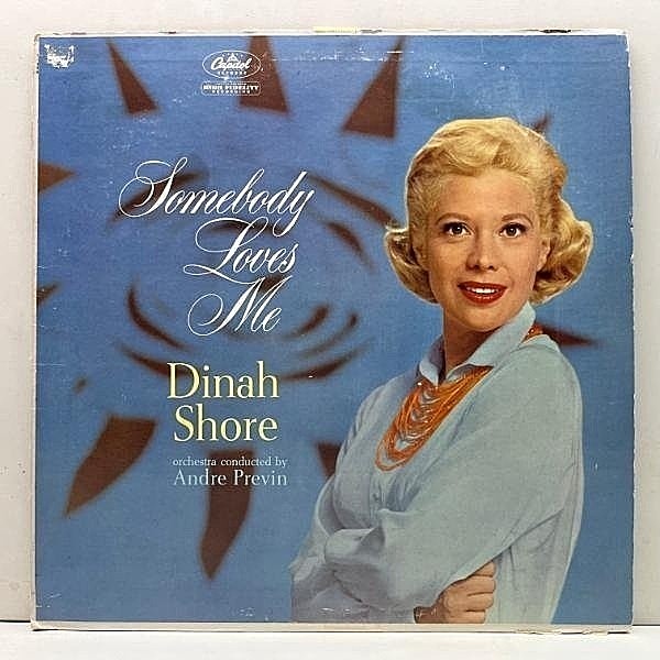 レコードメイン画像：【w/ ANDRE PREVIN】MONO 虹ツヤ USオリジナル DINAH SHORE Somebody Loves Me (Capitol T-1296) ダイナ・ショア 米 初回 モノラル